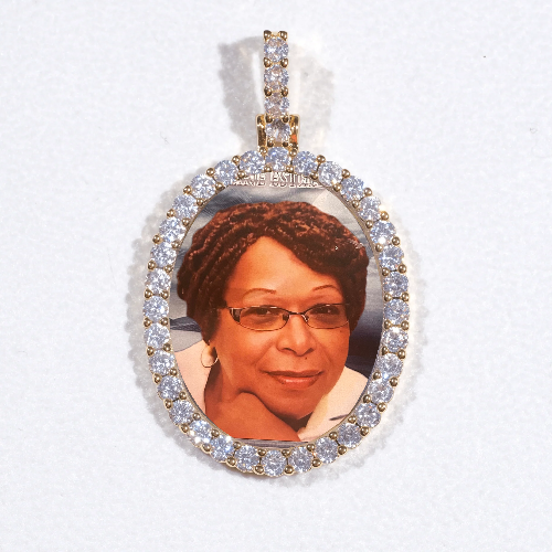 3D Oval Custom Picture Pendant