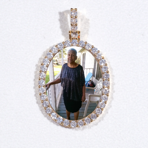 3D Oval Custom Picture Pendant