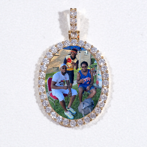 3D Oval Custom Picture Pendant