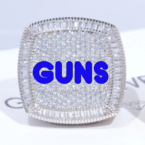 CUSTOM LETTER 3D ICED RING