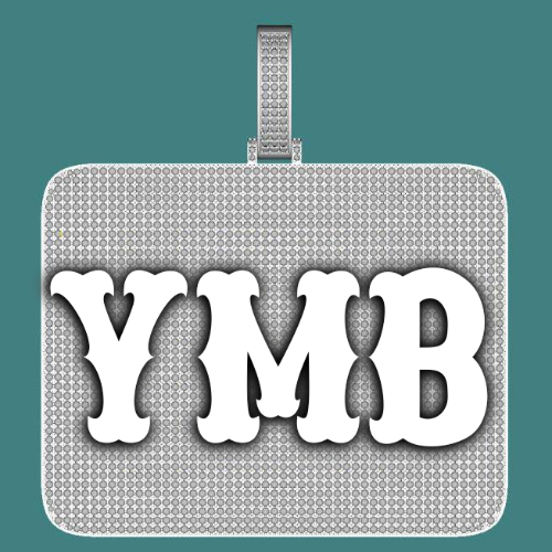 CUSTOM LETTER NECKLACE 3D BIG SQUARE