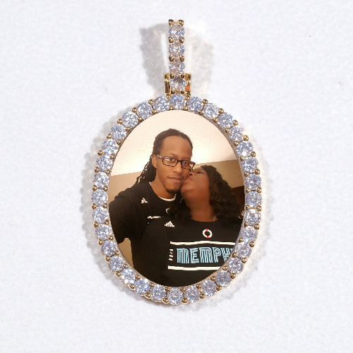 3D Oval Custom Picture Pendant