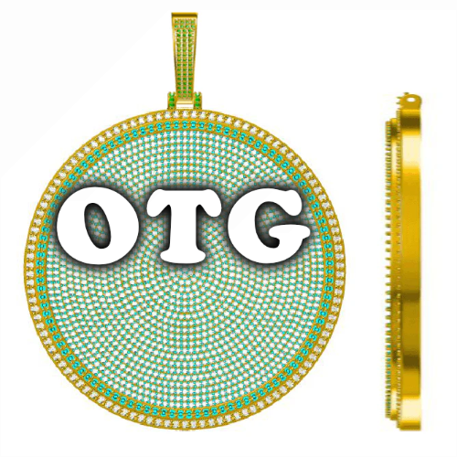 CUSTOM LETTER NECKLACE 3D BIG DISC