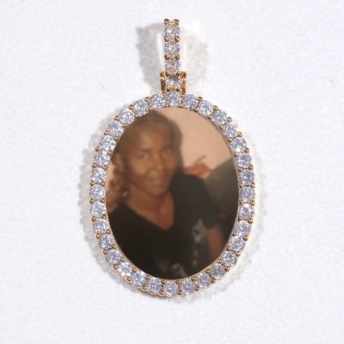 3D Oval Custom Picture Pendant
