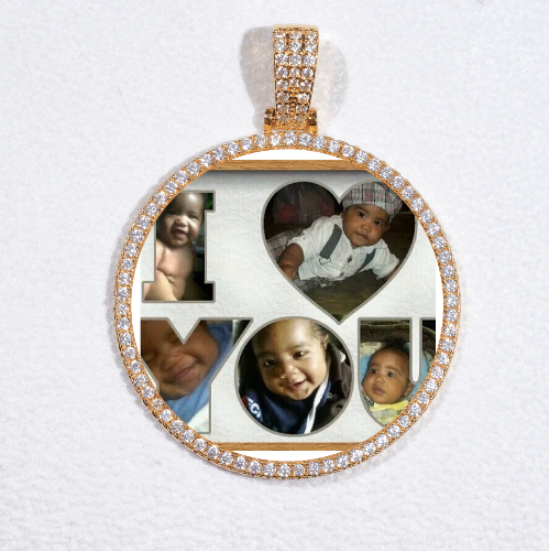 MEDIUM 3D CIRCLE CUSTOM PICTURE PENDANT