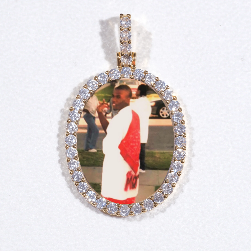 3D Oval Custom Picture Pendant