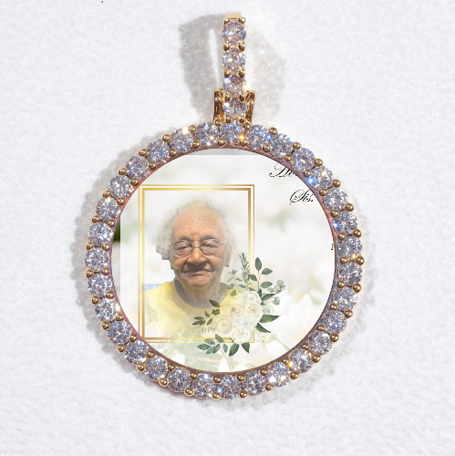3D CIRCLE CUSTOM PICTURE PENDANT SMALL SIZE