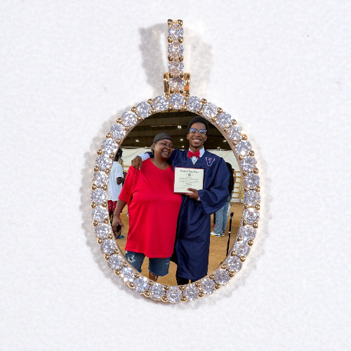 3D Oval Custom Picture Pendant