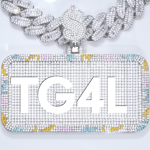 CUSTOM LETTER NECKLACE 3D COLORFUL SQUARE