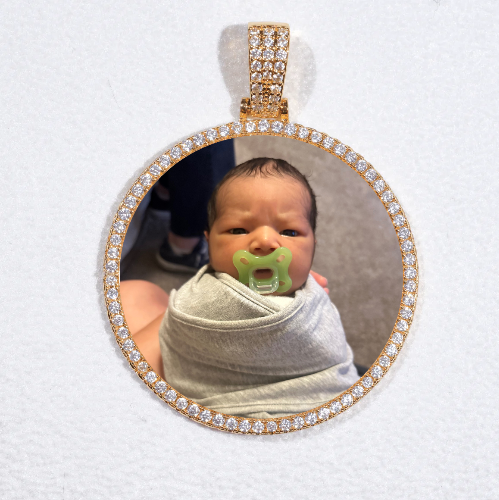 MEDIUM 3D CIRCLE CUSTOM PICTURE PENDANT