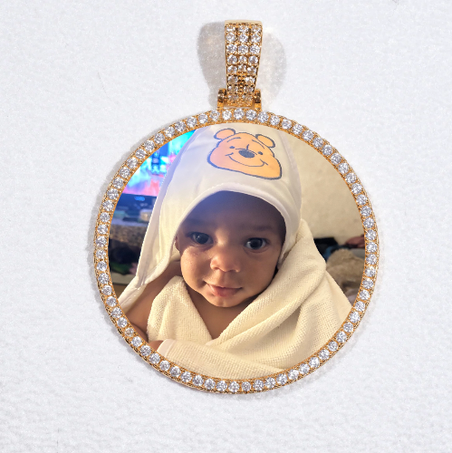 MEDIUM 3D CIRCLE CUSTOM PICTURE PENDANT