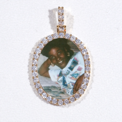3D Oval Custom Picture Pendant