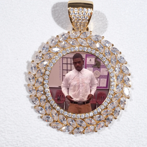 Large 3D Wheat Ear Custom Picture Pendant