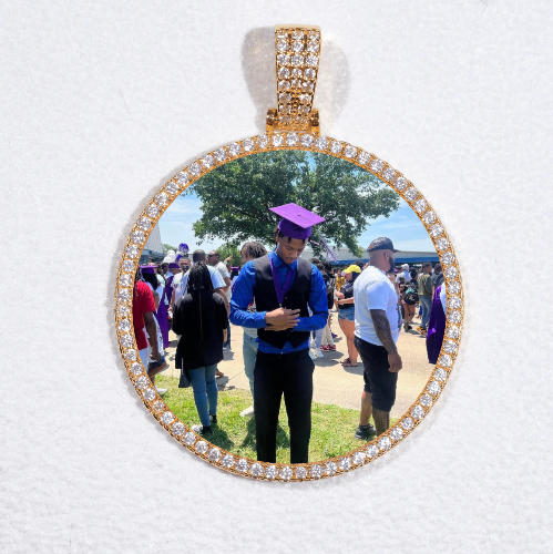 MEDIUM 3D CIRCLE CUSTOM PICTURE PENDANT