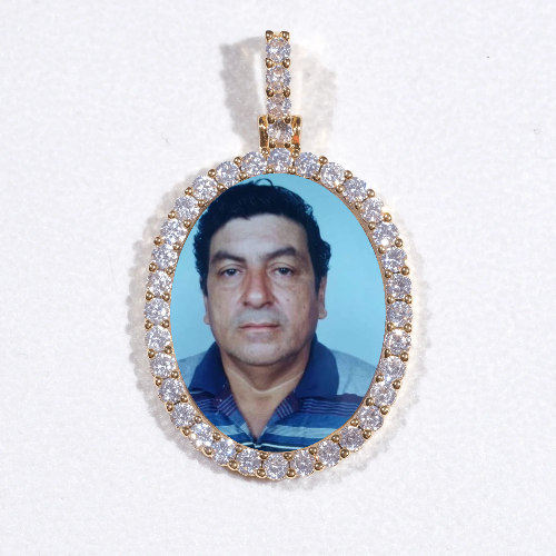 3D Oval Custom Picture Pendant