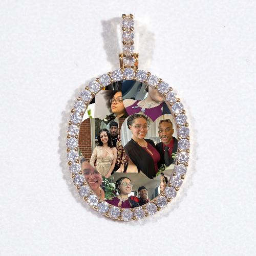 3D Oval Custom Picture Pendant