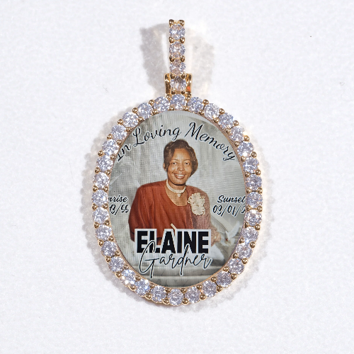 3D Oval Custom Picture Pendant