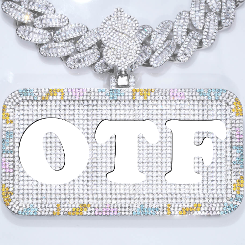 CUSTOM LETTER NECKLACE 3D COLORFUL SQUARE