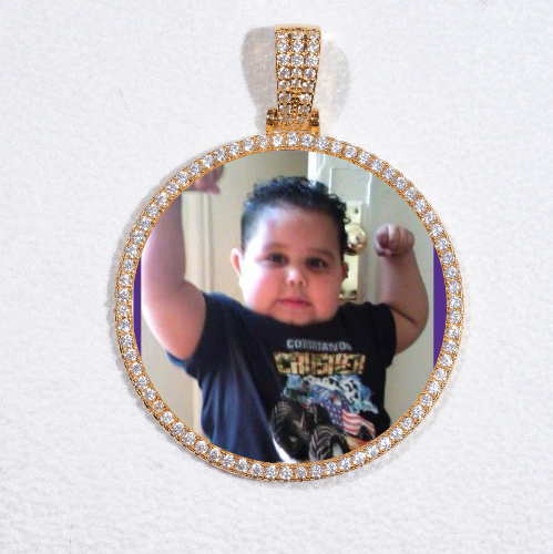 MEDIUM 3D CIRCLE CUSTOM PICTURE PENDANT