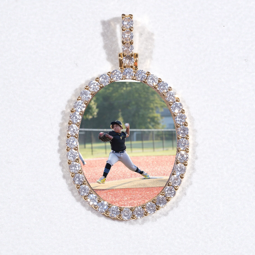 3D Oval Custom Picture Pendant