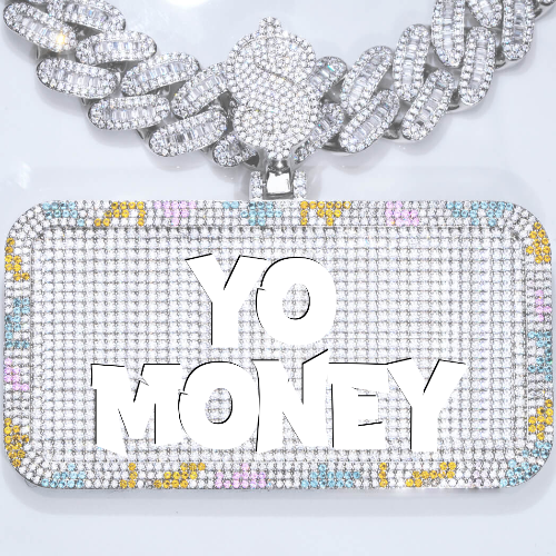 CUSTOM LETTER NECKLACE 3D COLORFUL SQUARE
