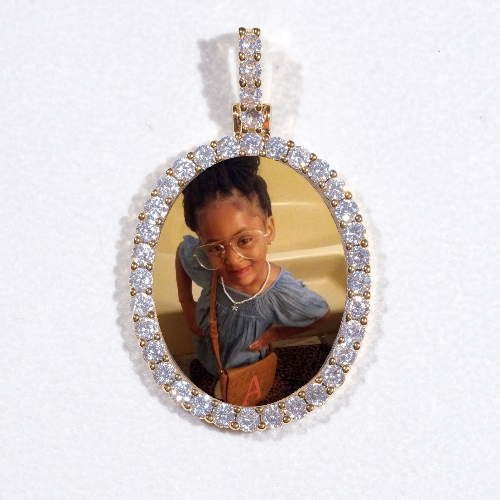 3D Oval Custom Picture Pendant
