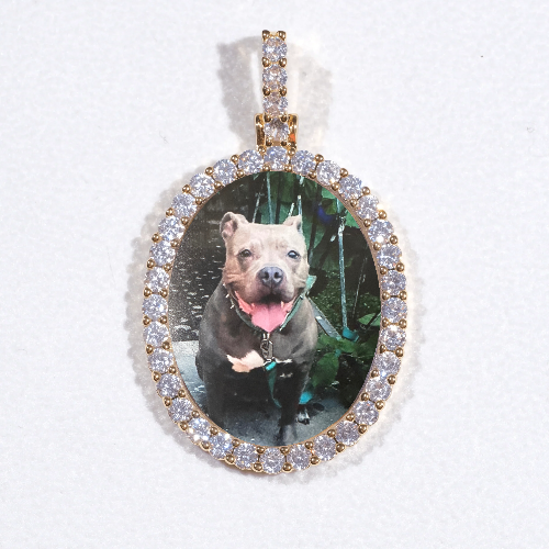 3D Oval Custom Picture Pendant