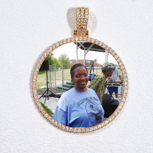 MEDIUM 3D CIRCLE CUSTOM PICTURE PENDANT