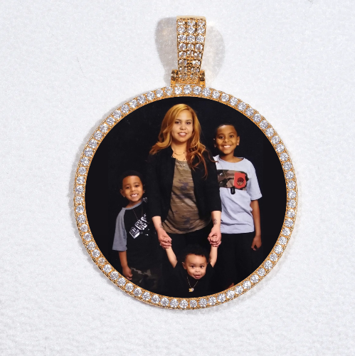 MEDIUM 3D CIRCLE CUSTOM PICTURE PENDANT