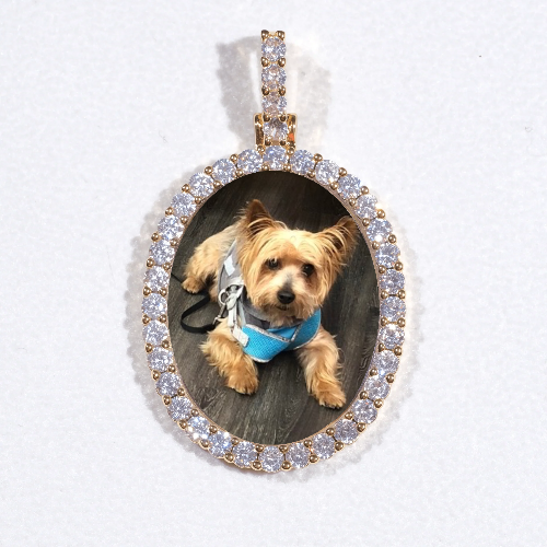 3D Oval Custom Picture Pendant