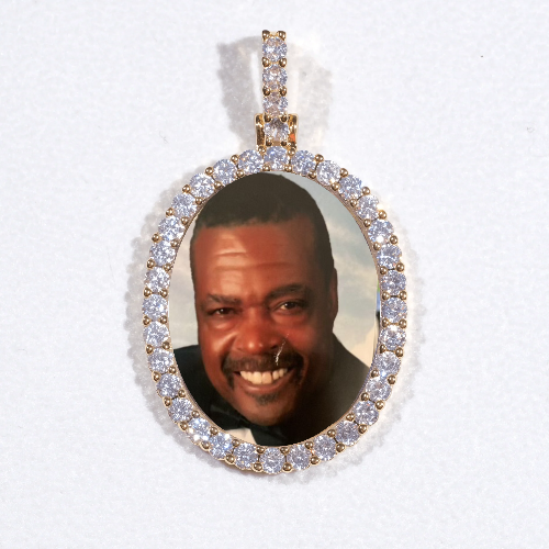 3D Oval Custom Picture Pendant
