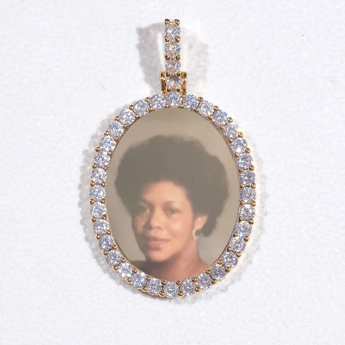 3D Oval Custom Picture Pendant