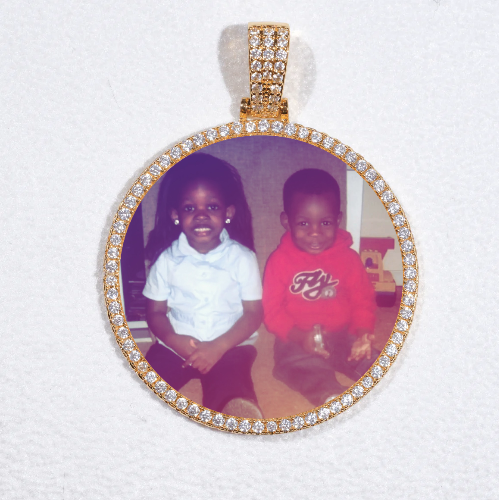 MEDIUM 3D CIRCLE CUSTOM PICTURE PENDANT