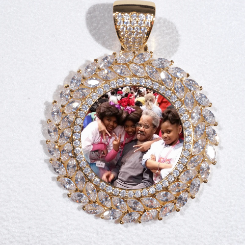 Large 3D Wheat Ear Custom Picture Pendant