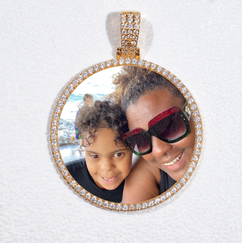 MEDIUM 3D CIRCLE CUSTOM PICTURE PENDANT