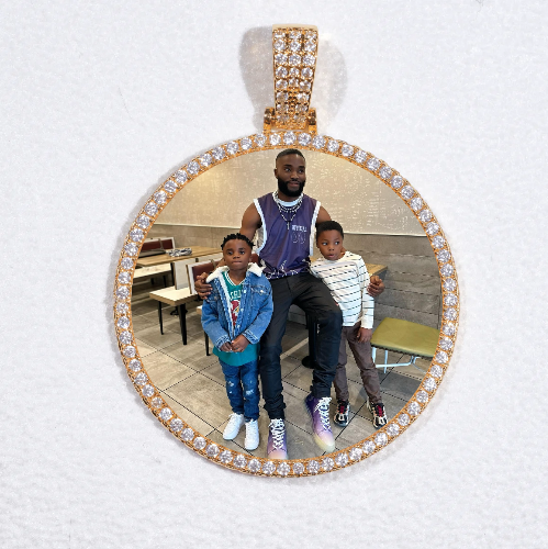 MEDIUM 3D CIRCLE CUSTOM PICTURE PENDANT