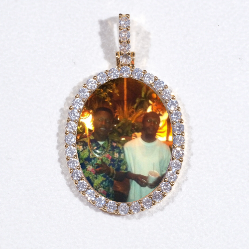 3D Oval Custom Picture Pendant