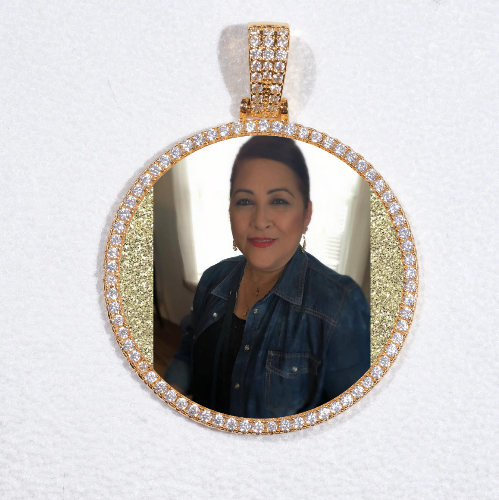 MEDIUM 3D CIRCLE CUSTOM PICTURE PENDANT