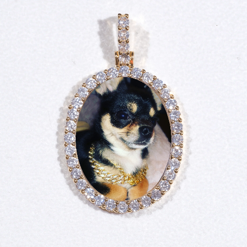 3D Oval Custom Picture Pendant