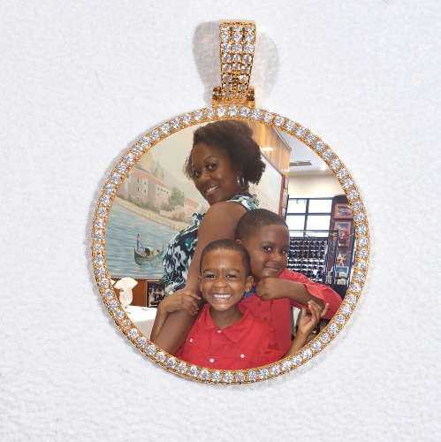 MEDIUM 3D CIRCLE CUSTOM PICTURE PENDANT