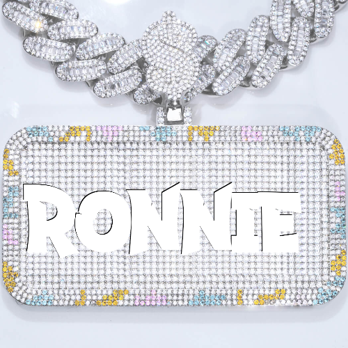 CUSTOM LETTER NECKLACE 3D COLORFUL SQUARE