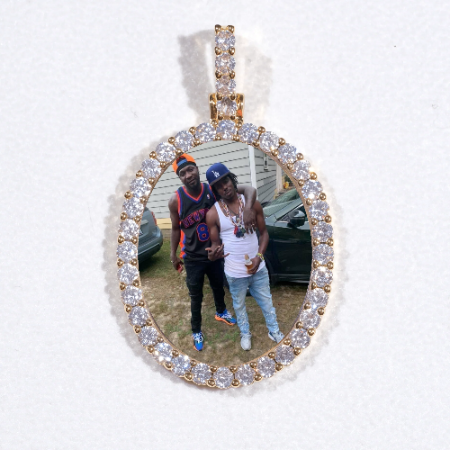 3D Oval Custom Picture Pendant