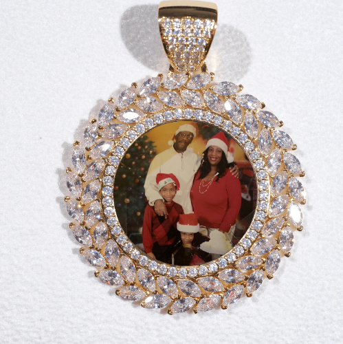 Large 3D Wheat Ear Custom Picture Pendant