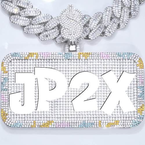 CUSTOM LETTER NECKLACE 3D COLORFUL SQUARE