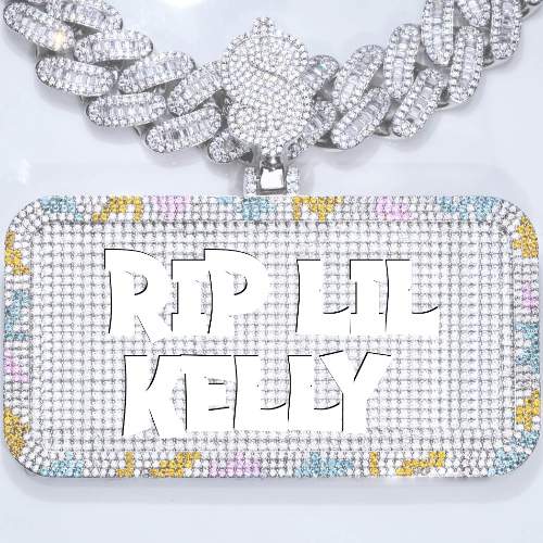 CUSTOM LETTER NECKLACE 3D COLORFUL SQUARE