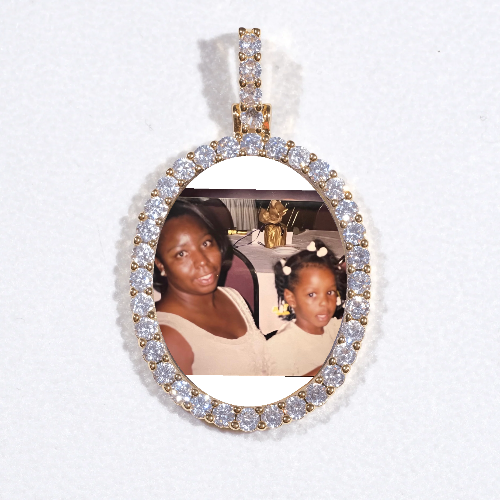 3D Oval Custom Picture Pendant