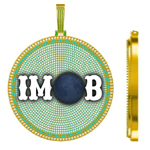 CUSTOM LETTER NECKLACE 3D BIG DISC