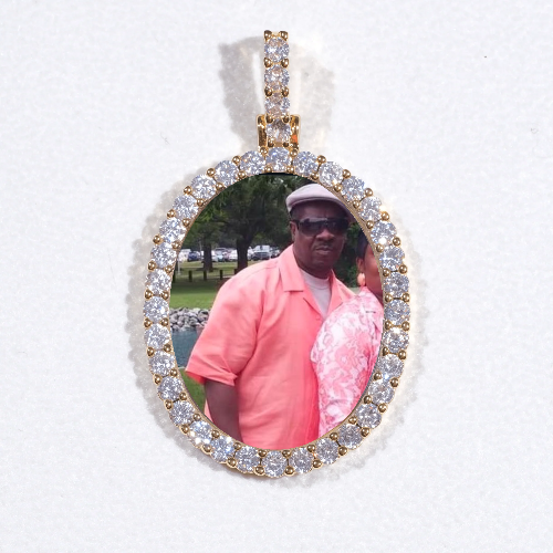 3D Oval Custom Picture Pendant