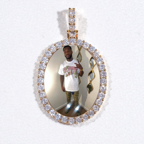 3D Oval Custom Picture Pendant