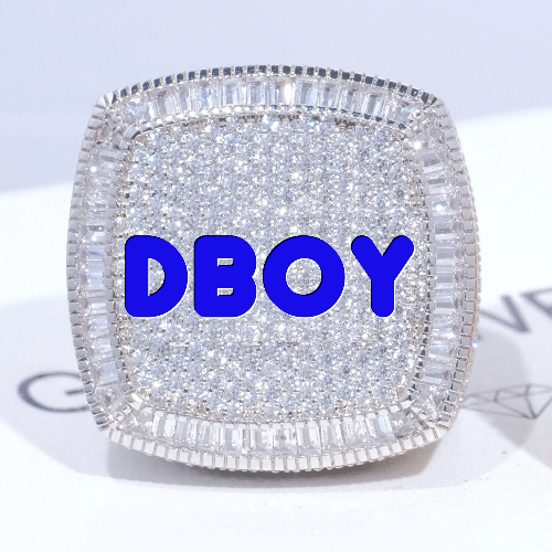 CUSTOM LETTER 3D ICED RING